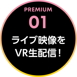 PREMIUM 01 ライブ映像を VR生配信！