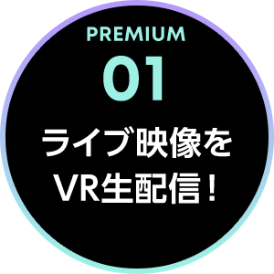 PREMIUM 01 ライブ映像を VR生配信！